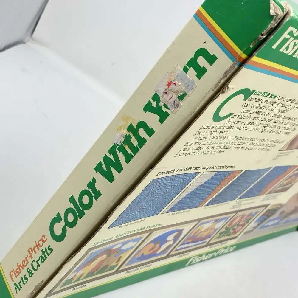 Vintage 1980's Fisher Price Color With Yarn Craft Kit Ponies #751 Hobbies Crafts